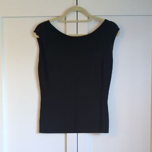 White House Black Market | Sleek Black Knit Cami Shell | Size S | Corpcore